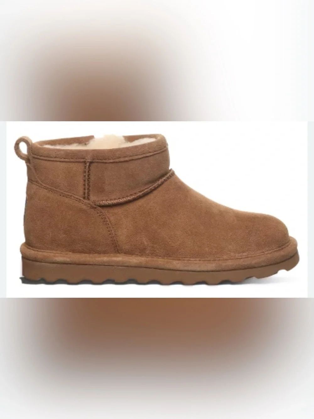BearPaw Kids Suede Ankle Boots in Chestnut Brown